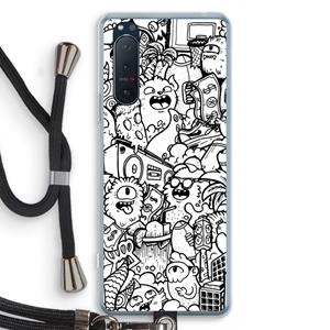 CaseCompany Vexx City #2: Sony Xperia 5 II Transparant Hoesje met koord