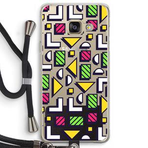 CaseCompany 8-bit N°4: Samsung Galaxy A3 (2016) Transparant Hoesje met koord