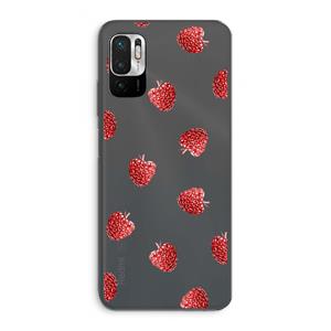 CaseCompany Framboosjes: Xiaomi Redmi Note 10 5G Transparant Hoesje