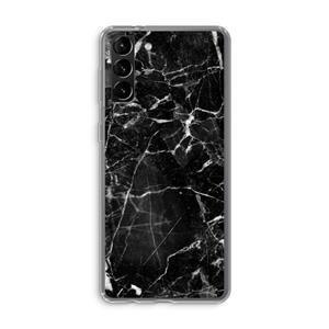 CaseCompany Zwart Marmer 2: Samsung Galaxy S21 Plus Transparant Hoesje