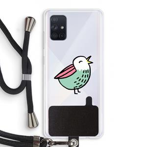 CaseCompany Birdy: Samsung Galaxy A71 Transparant Hoesje met koord