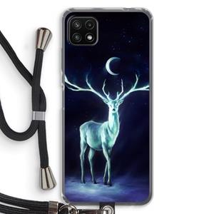 CaseCompany Nightbringer: Samsung Galaxy A22 5G Transparant Hoesje met koord