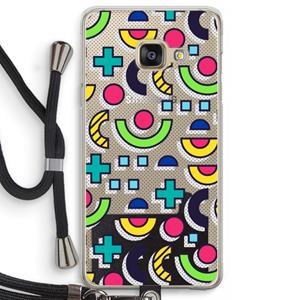 CaseCompany 8-bit N°6: Samsung Galaxy A3 (2016) Transparant Hoesje met koord