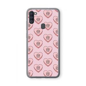 CaseCompany Chicks before dicks: Samsung Galaxy A11 Transparant Hoesje