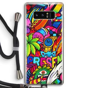 CaseCompany Represent: Samsung Galaxy Note 8 Transparant Hoesje met koord