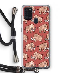 CaseCompany Mammoet: Samsung Galaxy A21s Transparant Hoesje met koord
