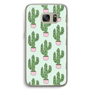 CaseCompany Cactus Lover: Samsung Galaxy S7 Transparant Hoesje