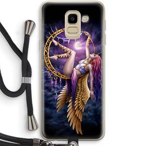 CaseCompany Aerial Angel: Samsung Galaxy J6 (2018) Transparant Hoesje met koord