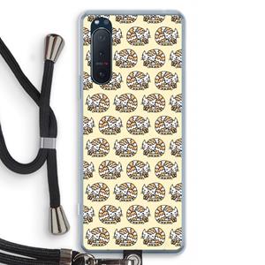 CaseCompany Slapende poes: Sony Xperia 5 II Transparant Hoesje met koord