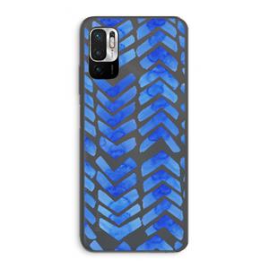 CaseCompany Blauwe pijlen: Xiaomi Redmi Note 10 5G Transparant Hoesje