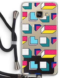 CaseCompany 8-bit N°7: Samsung Galaxy A3 (2016) Transparant Hoesje met koord