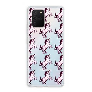 CaseCompany Musketon Unicorn: Samsung Galaxy S10 Lite Transparant Hoesje