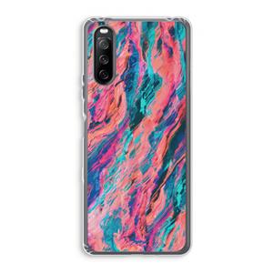 CaseCompany Electric Times: Sony Xperia 10 III Transparant Hoesje