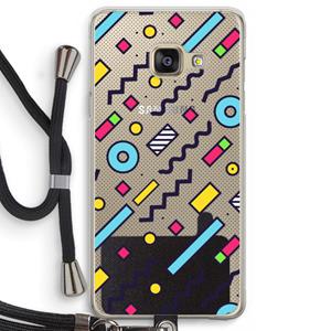 CaseCompany 8-bit N°8: Samsung Galaxy A3 (2016) Transparant Hoesje met koord