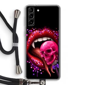CaseCompany Dodelijk zoet: Samsung Galaxy S21 Plus Transparant Hoesje met koord