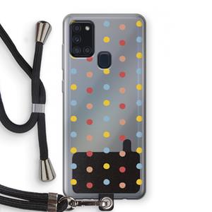 CaseCompany Bollen: Samsung Galaxy A21s Transparant Hoesje met koord