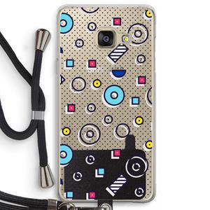 CaseCompany 8-bit N°9: Samsung Galaxy A3 (2016) Transparant Hoesje met koord