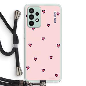 CaseCompany Hartjes: Samsung Galaxy A52s 5G Transparant Hoesje met koord