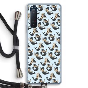 CaseCompany Zeemeermin: Sony Xperia 5 II Transparant Hoesje met koord