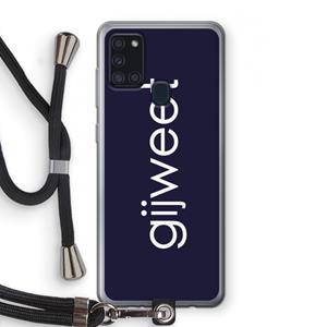 CaseCompany Gijweet: Samsung Galaxy A21s Transparant Hoesje met koord