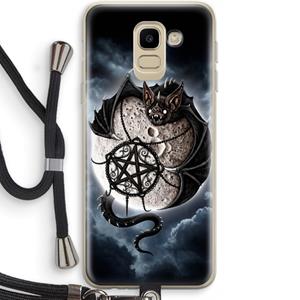 CaseCompany Volle maan: Samsung Galaxy J6 (2018) Transparant Hoesje met koord