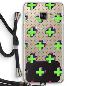 CaseCompany 8-bit N°10: Samsung Galaxy A3 (2016) Transparant Hoesje met koord