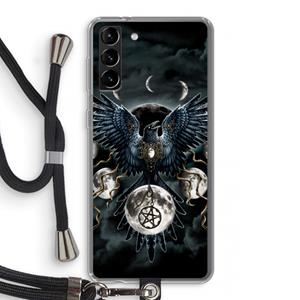CaseCompany Sinister Wings: Samsung Galaxy S21 Plus Transparant Hoesje met koord