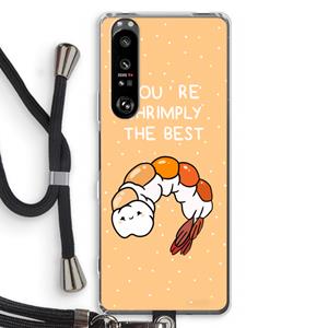 CaseCompany You're Shrimply The Best: Sony Xperia 1 III Transparant Hoesje met koord
