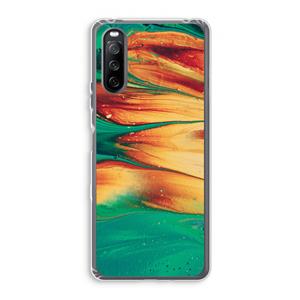 CaseCompany Green Inferno: Sony Xperia 10 III Transparant Hoesje