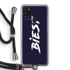 CaseCompany Biest: Samsung Galaxy A21s Transparant Hoesje met koord