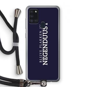 CaseCompany Blijve plakken in Negenduust: Samsung Galaxy A21s Transparant Hoesje met koord
