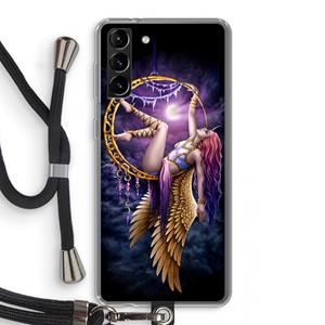 CaseCompany Aerial Angel: Samsung Galaxy S21 Plus Transparant Hoesje met koord