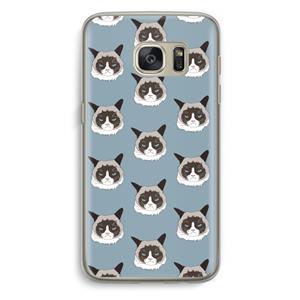 CaseCompany It's a Purrr Case: Samsung Galaxy S7 Transparant Hoesje
