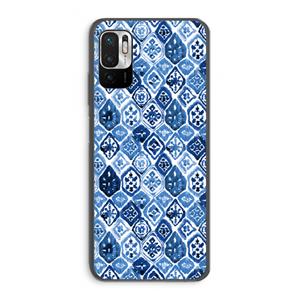 CaseCompany Blauw motief: Xiaomi Redmi Note 10 5G Transparant Hoesje