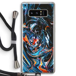 CaseCompany Black Unicorn: Samsung Galaxy Note 8 Transparant Hoesje met koord