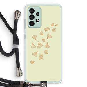 CaseCompany Falling Leaves: Samsung Galaxy A52s 5G Transparant Hoesje met koord