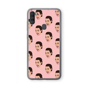 CaseCompany Ugly Cry Call: Samsung Galaxy A11 Transparant Hoesje