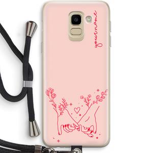 CaseCompany Best Friends: Samsung Galaxy J6 (2018) Transparant Hoesje met koord