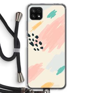 CaseCompany Sunday Chillings: Samsung Galaxy A22 5G Transparant Hoesje met koord