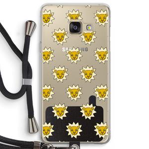 CaseCompany Leeuwenkoppen: Samsung Galaxy A3 (2016) Transparant Hoesje met koord