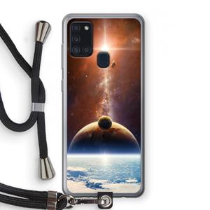 CaseCompany Omicron 2019: Samsung Galaxy A21s Transparant Hoesje met koord