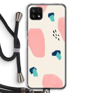 CaseCompany Monday Surprise: Samsung Galaxy A22 5G Transparant Hoesje met koord