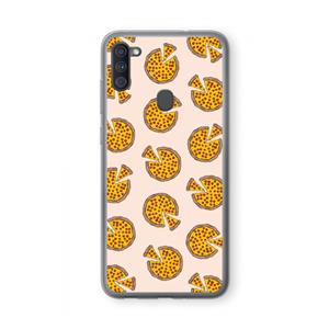 CaseCompany You Had Me At Pizza: Samsung Galaxy A11 Transparant Hoesje