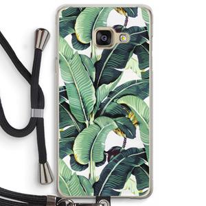CaseCompany Bananenbladeren: Samsung Galaxy A3 (2016) Transparant Hoesje met koord
