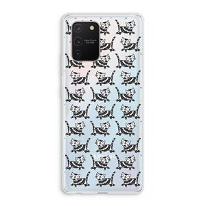 CaseCompany Zwarte poes: Samsung Galaxy S10 Lite Transparant Hoesje