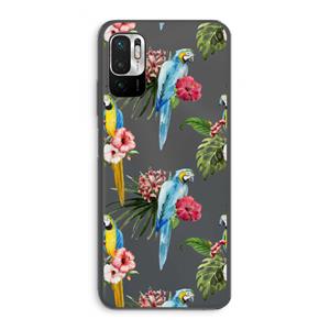 CaseCompany Kleurrijke papegaaien: Xiaomi Redmi Note 10 5G Transparant Hoesje