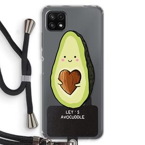 CaseCompany Avocuddle: Samsung Galaxy A22 5G Transparant Hoesje met koord