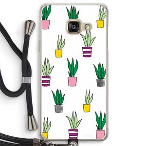 CaseCompany Sanseveria: Samsung Galaxy A3 (2016) Transparant Hoesje met koord