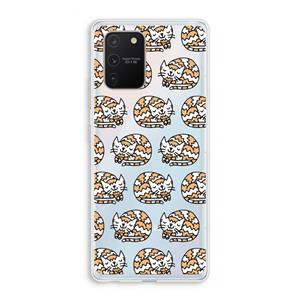 CaseCompany Slapende poes: Samsung Galaxy S10 Lite Transparant Hoesje