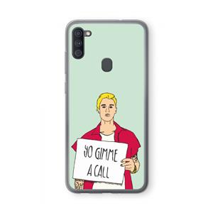 CaseCompany Gimme a call: Samsung Galaxy A11 Transparant Hoesje